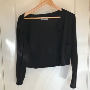 Black soft cardigan sweater